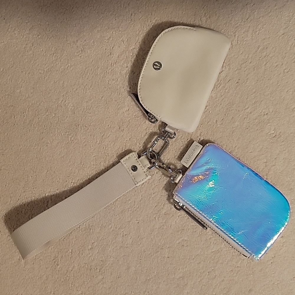LULULEMON Iridescent & Bone Dual Pouch Wristlet